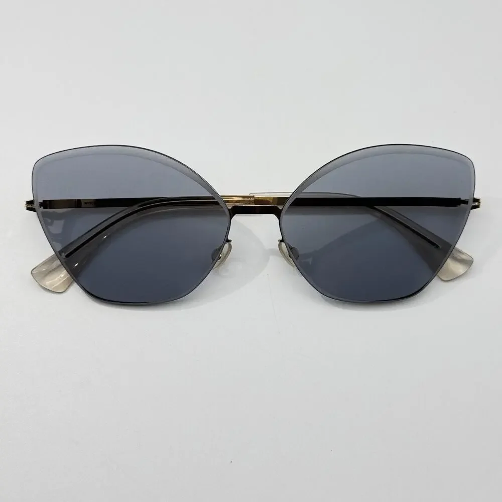 Mykita Sunglasses Studio 10.2 Col 342 Gold Cat Eye Butterfly Oversize Frame 62mm
